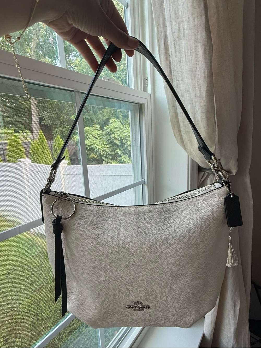 Coach Skylar Hobo bag in chalk pebble leather